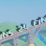 Müngstener Brücke in Minecraft aus der Vogelperspektive